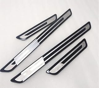 4 Pcs Car Door Sill Protector for Mercedes Benz S Class Gasoline 4 Door 2010-2013(with Refrigerator), Cover Trim Welcome Pedal Protect Door Entry Guard Trim Chrome Car Kick Plates Threshold