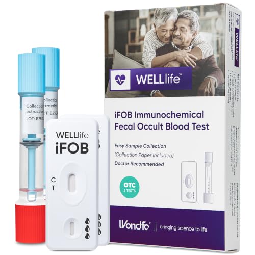 WELLlife iFOB Immunochemical Fecal Occult Blood Test, FIT Testing Kit 2pk