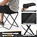 OOPTREVOL Camping Stool, Portable Stool, Folding Camping Chairs for Adults, Collapsible Chairs, Pocket Seat, Hold Up to 265 LBS, for Outdoor Gardening and Beach Hiking Fishing with Carry Bag (Black)