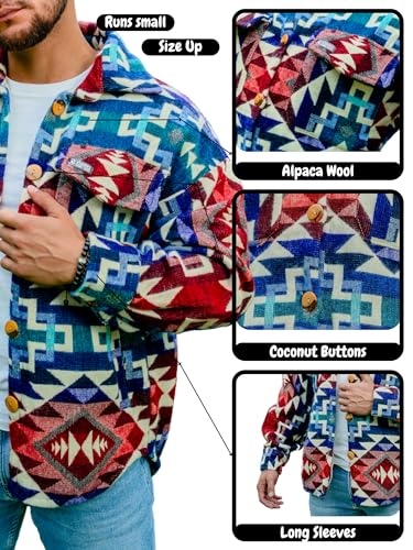 Sherpa Alpaca Shirt Jacket - Mens Long Sleeve button Down Shirts - Camisa Leñador Para Hombre - Lightweight Men's Jacket3