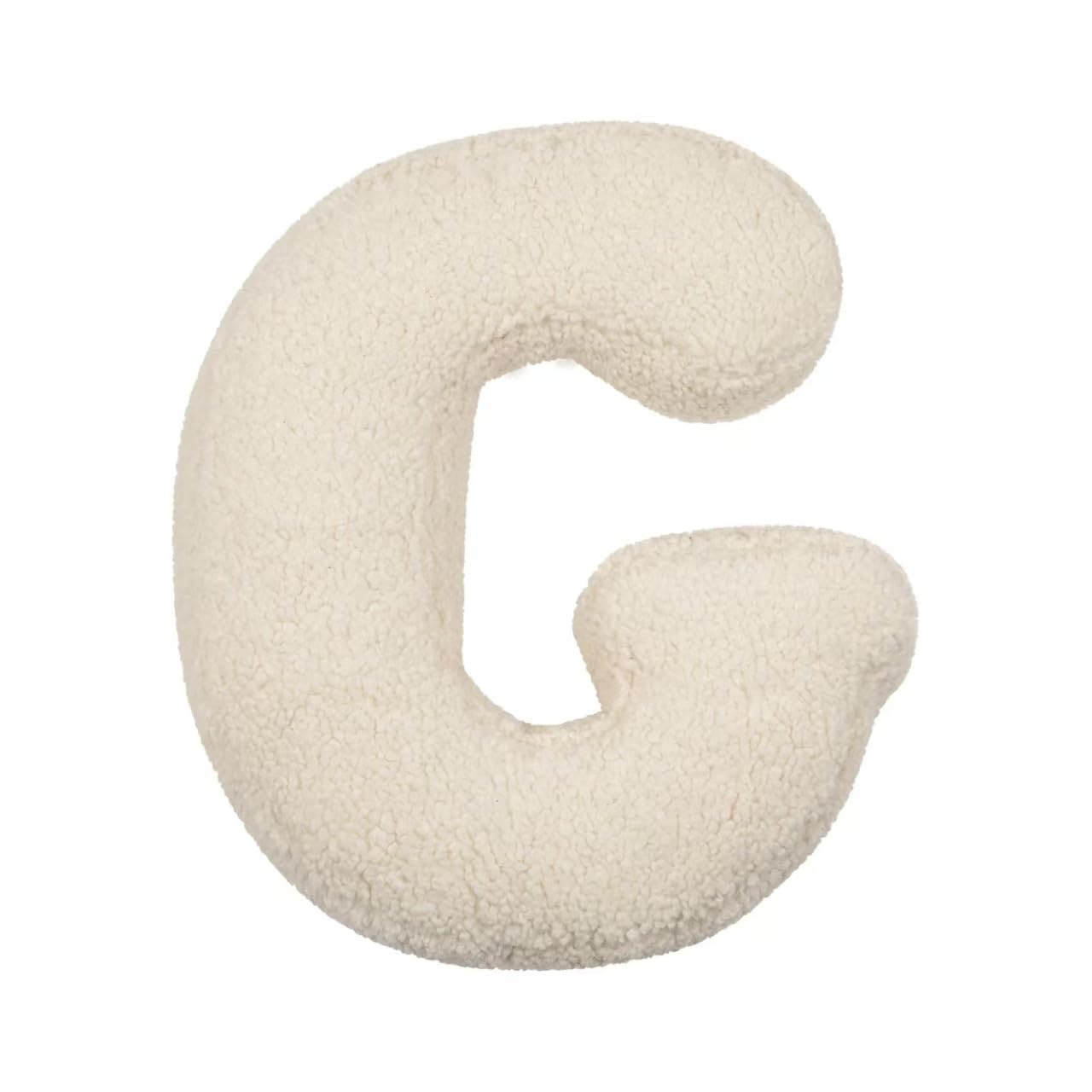 Letter Pillows Decorative Throw Pillows Cute Soft Initial Letter Shaped Throw Pillows A to Z Letter Pillows for Sofa Bedroom Living Room Decor (G)