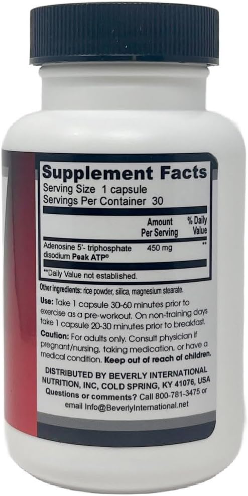 Beverly International Peak ATP® - Unlock Your Competitive Edge - PRE-Workout. Non-Stimulant Energy Source. Fuels Your Muscle. Increase Power, Strength, Muscle Mass, Reduce Fatigue, 30 Caps - Image 4