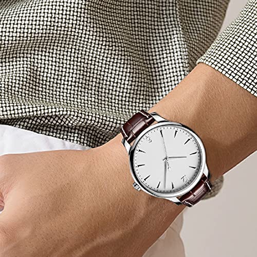 Image of Moran Genuine Leather Band Alligator and Cowhide Replacement Deployment Buckle Watch strap18mm to 24mm Crocodile Leather Strap for Men's and Women's