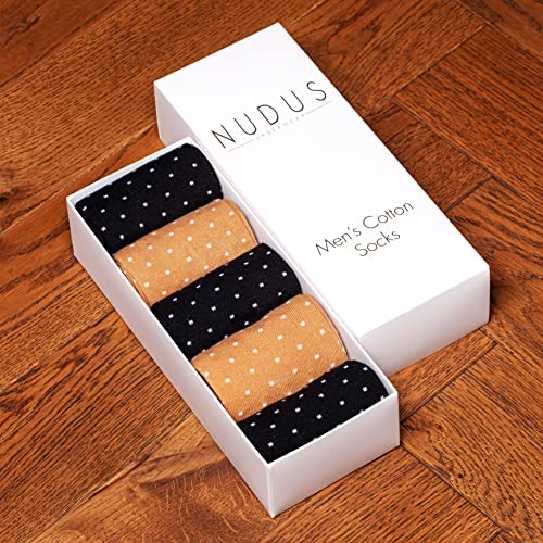 Nudus Men’s Premium Cotton Socks - 5 Pair Ankle Active Socks - Gift Box #TOP1