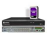 4K 16-Channel Hybrid DVR for Analog & IP Cameras – Works with Coax BNC CCTV, Add 8 IP (24 Max), HDMI Full View, No Monthly Fees, 2 SATA Storage, PC/Mac/Mobile Remote Access – 4TB Included