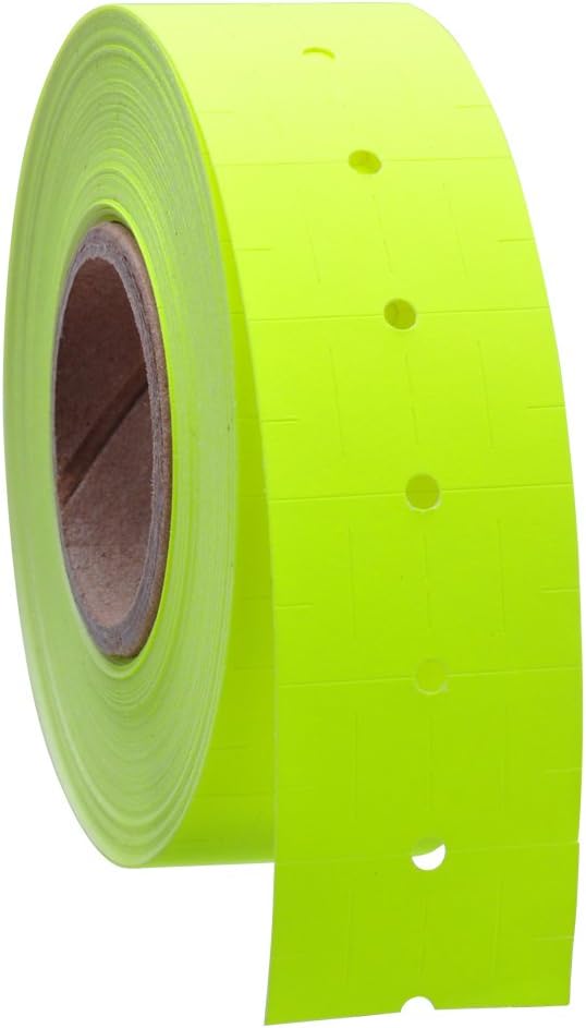 Fluorescent Chartreuse Labels to fit Towa® GS Series/Halmark/Century Price Guns 16 Pack (Free Ink roll Included)