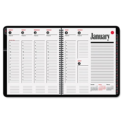 AT-A-GLANCE 70-864-05 Recycled 800 Range Weekly/Monthly Appointment Book, 8-1/2 x 11, Black, 2015