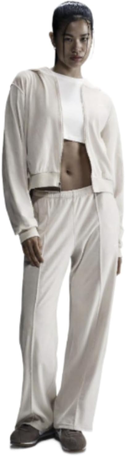 Nike Women's Chill Velour Loose Fit Full-zip Hoodie, Cream, X-Large