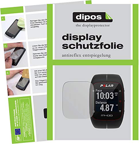 dipos I 6X Protector de Pantalla Mate Compatible con Polar Trainingscomputer M400 HR pelicula Protectora