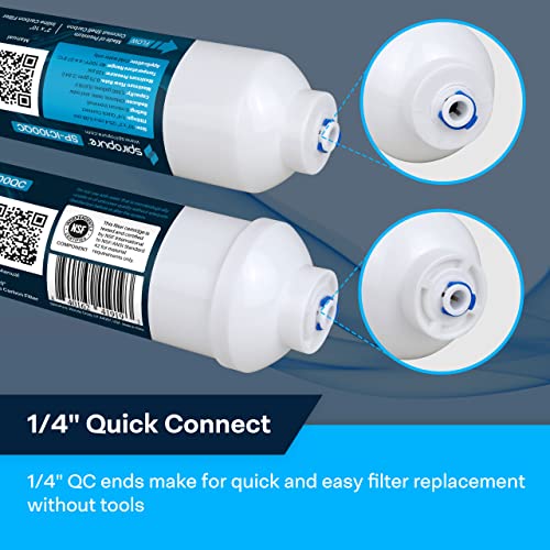 SpiroPure Inline Water Filter NSF Carbon w/ 1/4" Quick-Connect 2x10, 1 Pack by SpiroPure - Used condition - Image 3