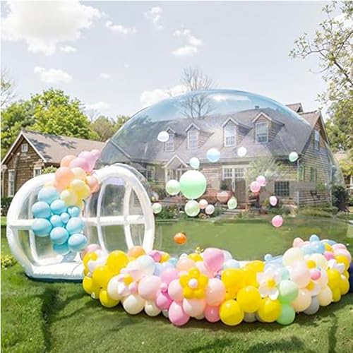 XZLZMYP Inflatable Clear House Bubble Tent Outdoor Waterproof Dome Camping Cabin PVC Bubble House with Pump Inflatable Bubble Tent for Family Camping