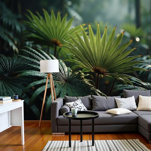 Papier Peint Forêt Tropicale Texture Végétale Premium 350x256cm - 5