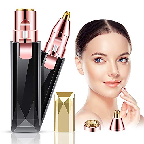 Flawless Epilatori Viso Donna Epilatore Elettrico Epilatore Indolore Rasoio Elettrico Hair Remover con Testina di Ricambio per Depilazione, Pennello per Pulizia e Luce Incorporata