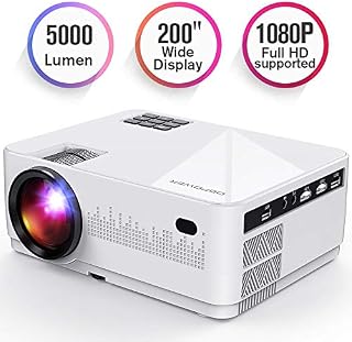 DBPOWER L21 LCD Video Projector, Upgraded 5000L 1080P 1920x1080 Supported Full HD Mini