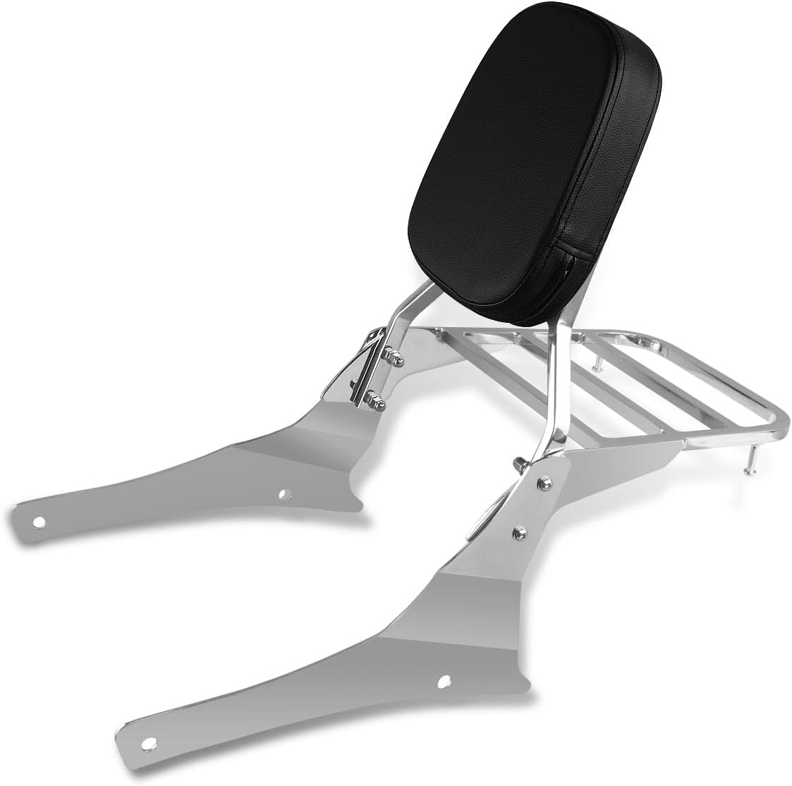Passenger Backrest Sissy Bar with Luggage Rack for Suzuki Volusia VL800 2001-2011 (Chrome)