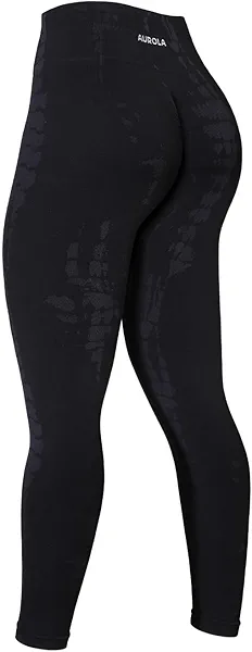 AUROLA Serpent Snake Seamless Scrunch Workout Leggings for Women,Girls Squat Proof Ribbed Thick Active Gym Pants
