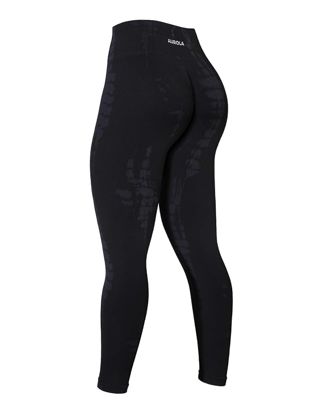 AUROLA Serpent Snake Seamless Scrunch Workout Leggings for Women Girls Squat Proof Ribbed Thick Active Gym Pants