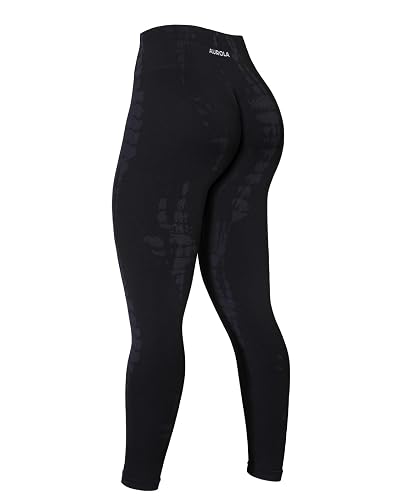AUROLA Serpent Snake Seamless Scrunch Workout Leggings for Women,Girls Squat Proof Ribbed Thick Active Gym Pants