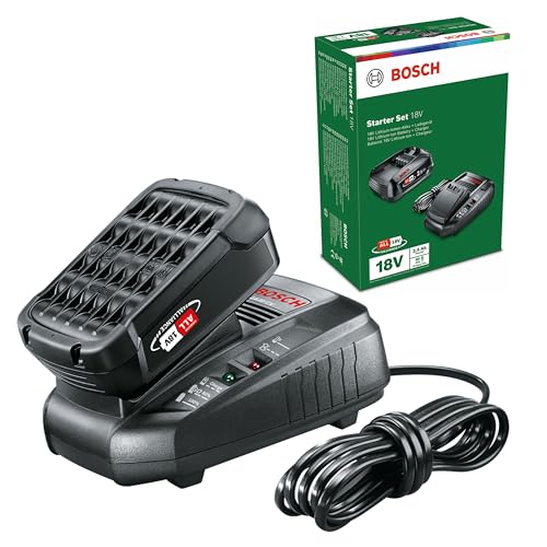 Bosch 18V 2.5 Ah Li-ion Battery & Fast Charger Starter Set 18 V Power for All (DIY Green Home and Garden Tools)