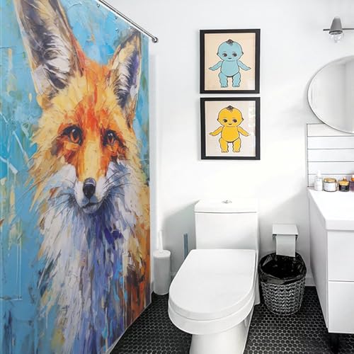 Rideaux de douche lavables Palette Fox pour éliminer l'eau - 5