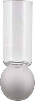 Amaryllis Bulb Vase, Extra Wide Frosted Base, 1-Count, Fits Bulb 3" to 4"