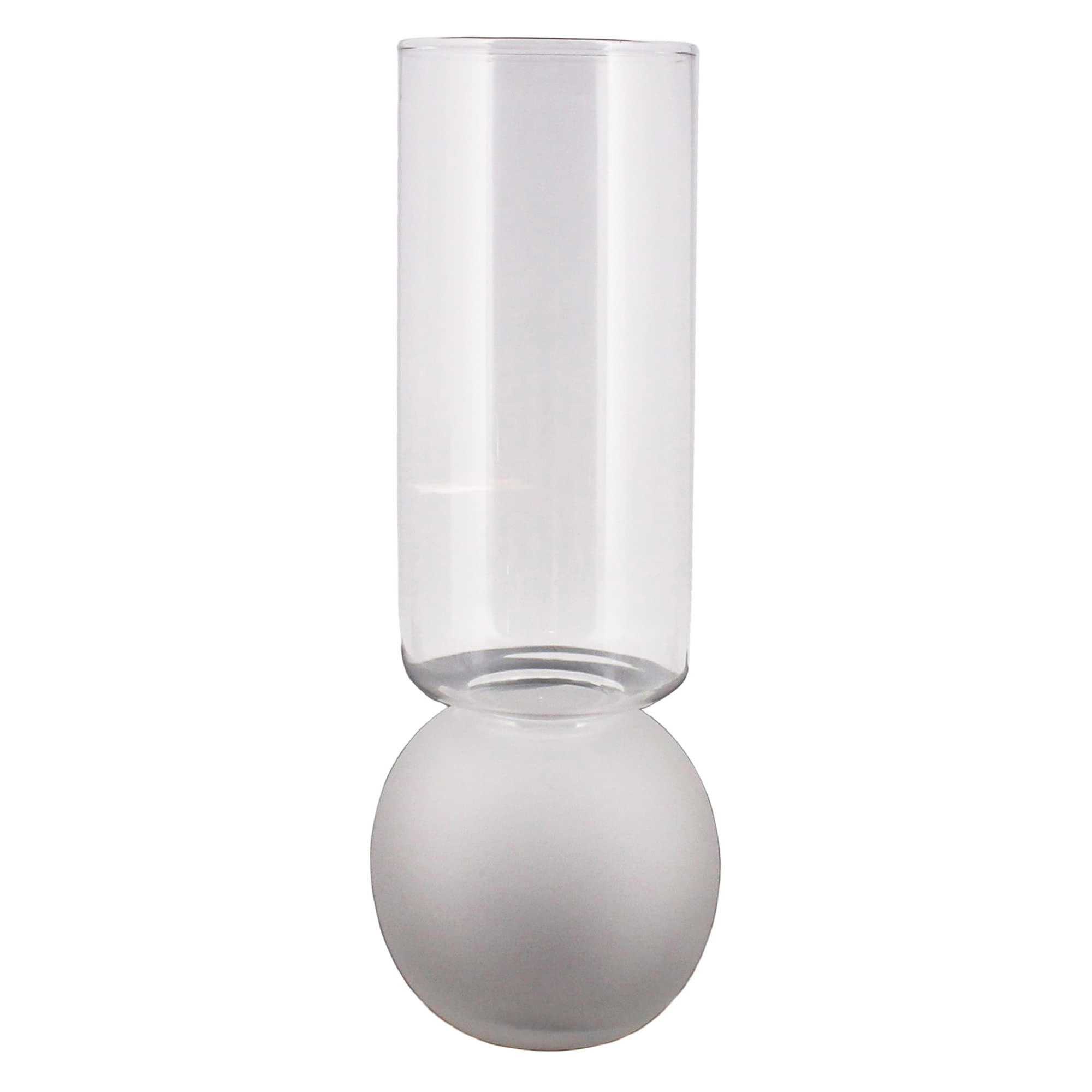 HomArt Amaryllis Bulb Vase Extra Wide Frosted Base