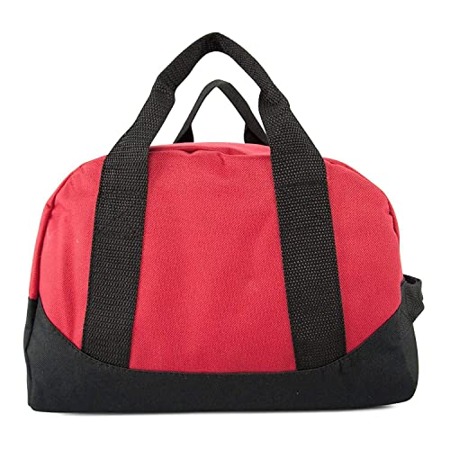 12" Duffel Duffle Travel Sports Gym Bags Mini Carry-on Luggage Small Supply Bag (Red)3