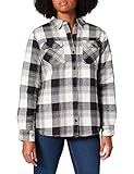 Poliéster reciclado ATG by Wrangler Thermal Lined Flanne Camisa, Sugar Swizzle, XL para Mujer