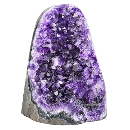 Image of Amethyst Crystal Stone Certified Cluster - Raw Amethyst Stone Original Certified for Energy Cleansing, Meditation, Chakra Balancing, Healing and Decoration Gift
