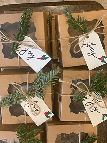 KINGLAKE Gift Tags,100 Pcs White Paper Blank Gift Tags with String for Wedding Favors,Craft Tags with Natural Jute Twine