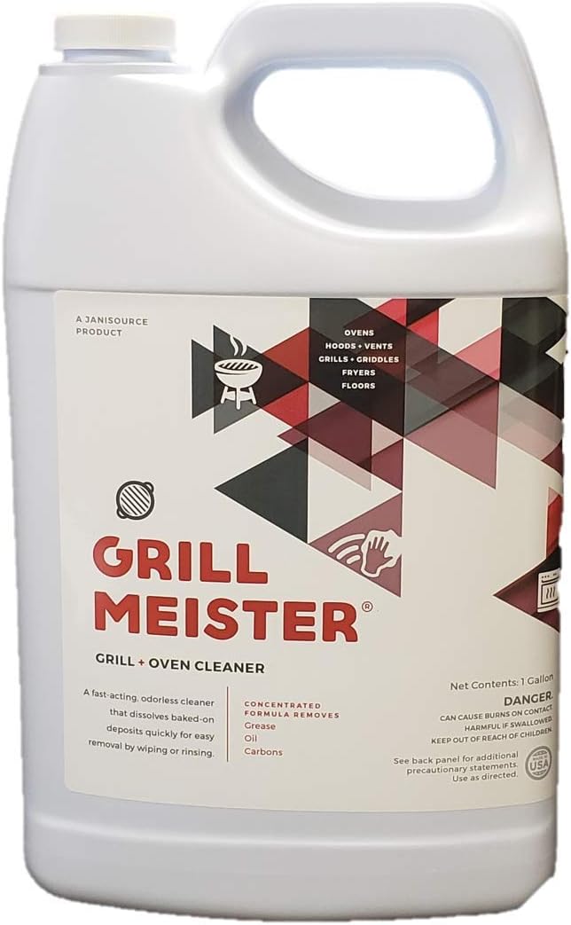 GrillMeister Oven, Grill, Fryer, Grate - Heavy Duty Cleaner/Degreaser, 1 Gallon (Case of 4)