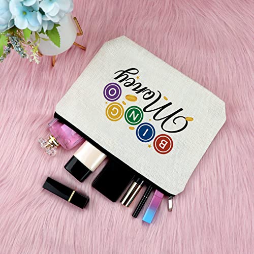 Sfodiary Bingo Game Lover Gift Makeup Bag Casino Lovers Gift for Women Bingo Player Cosmetic Bag Casino Gambling Christmas Birthday Present Travel Cosmetic Pouch4