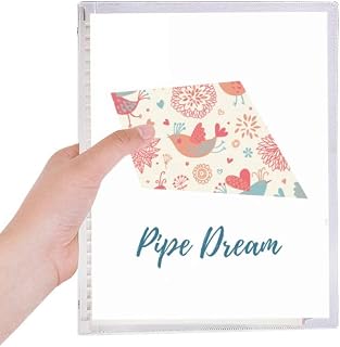 Caderno de tinta para plantas com flores de pássaros, folhas soltas e diários recarregáveis