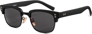 Vintage Retro Rectangle TR90 Frame Sunglasses For Men Women Fashion Semi-Rimless Metal Sun Glasses Eyewear