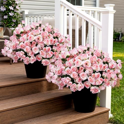 Tobilu Set of 2 Pre-Made Artificial Potted Flowers for Outdoors by Tobilu - Used condition - Image 5