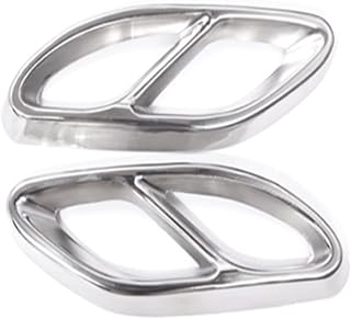 Punta Escape Cola Embellecedores Tubo Escape Cubierta Silenciador Acero Inoxidable para Mercedes para Benz GLC C Clase E C207 W212 W213 W205 X253 C180 C200 Silenciador Tubo (Color : Blanco)