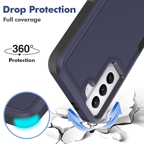 for Samsung Galaxy S21 Case: Dual Layer Protective Heavy Duty Cell Phone Cover Shockproof Rugged with Screen Protector - Military Protection Bumper Tough - Samsung Galaxy S21 5G 2021, 6.2 inch, Blue by MDCN - Used condition - Image 3