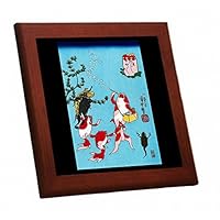 Amazon.co.jp: 歌川国芳『 金魚づくし 』の木枠付きフォトタイル