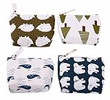 Bonaweite Animal Canvas Change Coin Purse Cash Bag Small Wallets Wallet Bag Pouches Dollar Gifts wit