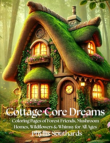 Cottage Core Dreams: Coloring Pages of Forest Friends, Mushroom Homes, Wildflowers & Whimsy for All Ages