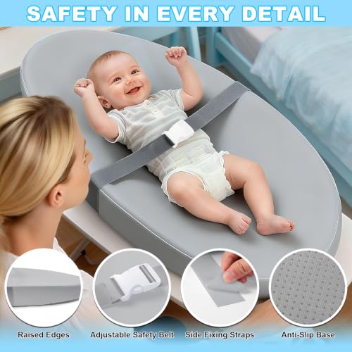 Baby Diaper Changing Pad, Wipeable Portable Baby Changing Pads for Dresser by VISFAPAER - Used condition - Image 4