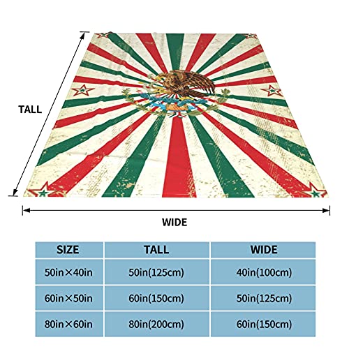 Mexican Flag Blanket,Retro Eagle Of The Mexican Flags Throw Blankets Fleece Plush Ultra Soft Cozy Luxury Fuzzy Warm Blanket For Bed Couch Chair Sofa Office Decor 50"X40" #TOP4