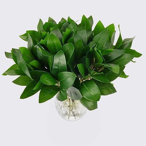 Pomfedmi 8PCS Artificial Greenery Stems Shrubs Plants Faux Eucalyptus Branches for Vase Fillers Garden Home Wedding Courtyard Party Kitchen Office Indoor Outdoor Spring Decoration