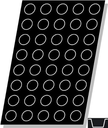 Flexipan, Mini-Muffin 1.52 Oz, 51mm Dia x 29mm Deep (2" Dia x 1-1/8" Deep), 40 Cavities