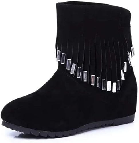 Yakoya Señoras Otoño Invierno Botas Tacón bajo Ante Borla Botas Cortas Moda  Botines Planos Mujeres : Amazon.com.mx: Ropa, Zapatos y Accesorios