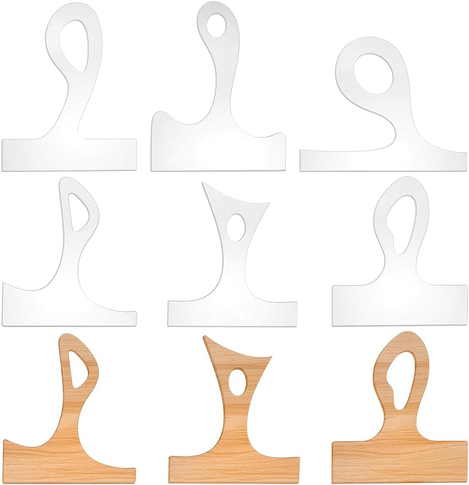 8 Pcs Charcuterie Board Handle Template Acrylic Router Templates for Woodworking 2 Tray Router Templates Cutting Board Template for Kitchen Project (5mm Thick)