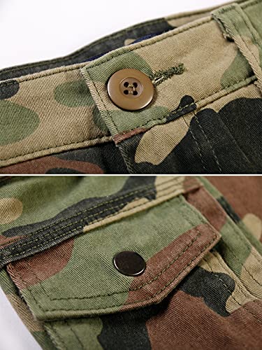 Ochenta Womens Casual Cargo Shorts Camouflage Army Fatigue Work Outdoor Summer Shorts For Women Camo 29 8 #TOP4