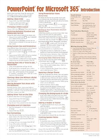 PowerPoint for Microsoft 365 (Office 365) Introduction Quick Reference ...