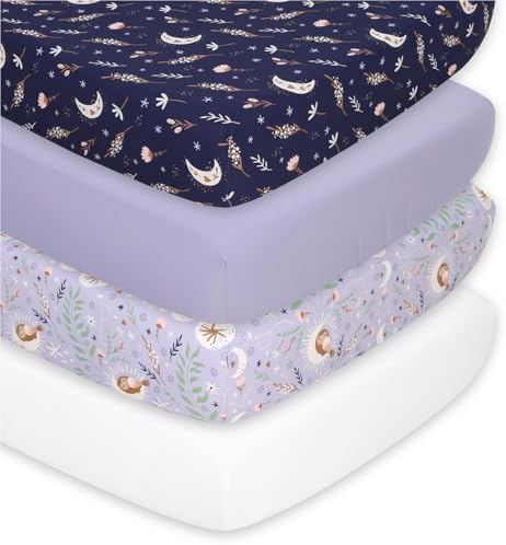 2-Pack Watercolor Dragon Crib Sheets – 52x28x8 Inches, Polyester, Fits Standard Crib & Toddler Mattresses