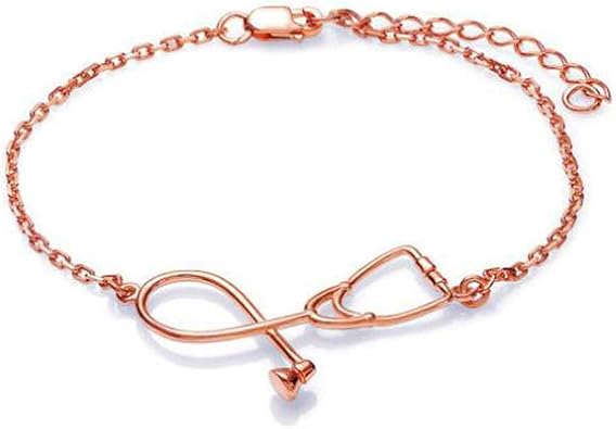 NOUMANDA Simple Stethoscope Link Bracelet Fashion Delicate Jewelry Gifts for Doctors Nurses